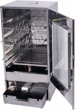 2-L Home & Garden XL Rookoven - RVS - 80x40x28 Cm - 3 Etages -Barbecue Series Winkel 824x1200 1