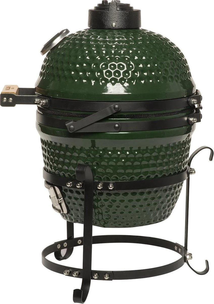 Patton Kamado Keramische Houtskoolbarbecue - 13" - Grilloppervlak Ø 28 cm - Inclusief Heatdeflector - Groen Patton Kamado Keramische Houtskoolbarbecue - 13" - Grilloppervlak Ø 28 Cm - Inclusief Heatdeflector - Groen -Barbecue Series Winkel 848x1200 1