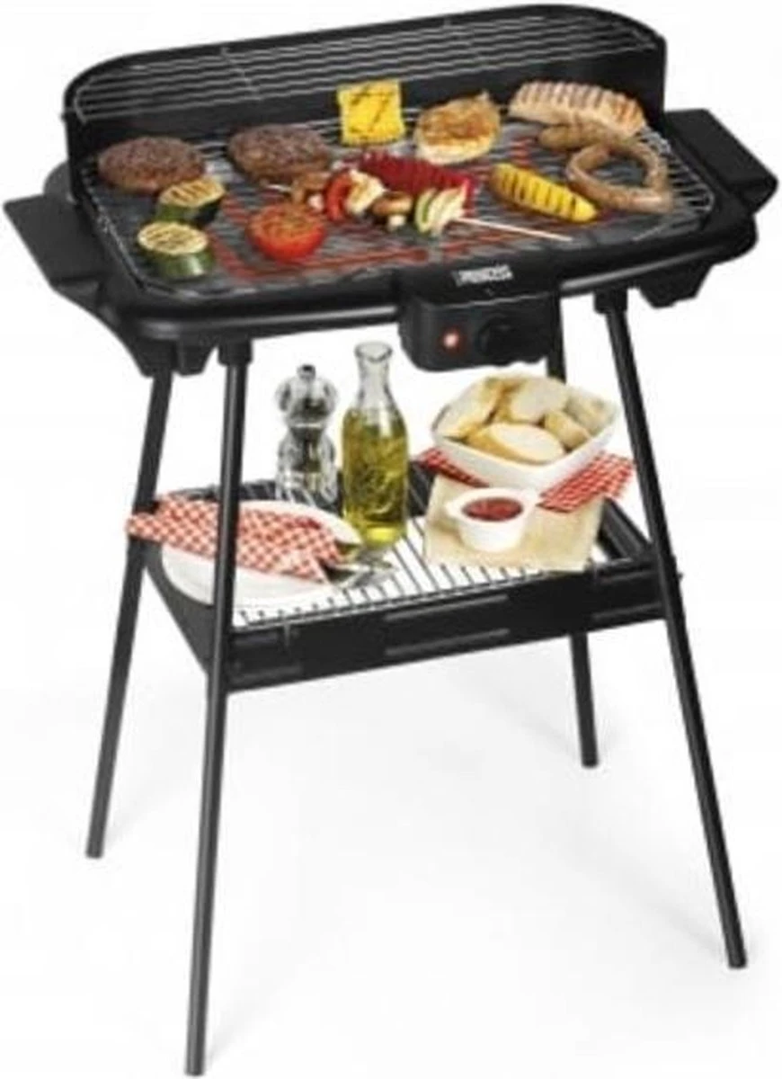 Princess 112247 Elektrische Barbecue – BBQ - Met En Zonder Statief Te Gebruiken - 47x28cm - 2000W
