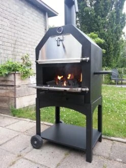 Merkloos MaxxGarden Pizza Oven - Smoker Barbecue Houtskool 45 X 65 X 158cm -Barbecue Series Winkel 900x1200 19