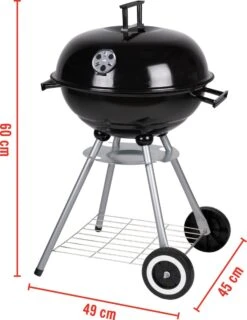 BBQ Collection Houtskoolbarbecue - Kogelbarbecue 45 X 60 Centimeter - Ronde Barbecue - Barbecue Op Wielen - Zwart - Metaal -Barbecue Series Winkel 925x1200 1