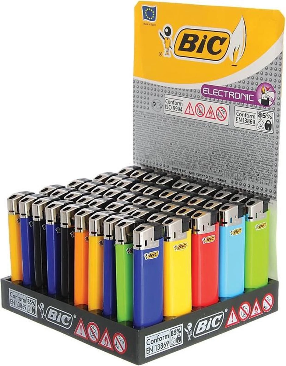 BIC Maxi Elektronische Aanstekers Display (50 stuks) BIC Maxi Elektronische Aanstekers Display (50 Stuks) -Barbecue Series Winkel
