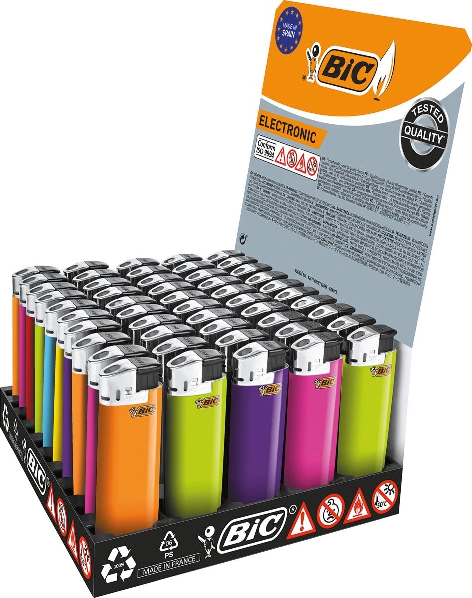 BIC Maxi Elektronische Aanstekers Display (50 stuks) BIC Maxi Elektronische Aanstekers Display (50 Stuks) -Barbecue Series Winkel