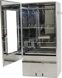 2-L Home & Garden XL Rookoven - RVS - 80x40x28 Cm - 3 Etages -Barbecue Series Winkel 958x1200