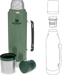 Stanley The Legendary Classic Bottle 1,00L - Thermosfles - Hammertone Green -Barbecue Series Winkel 996x1200 1